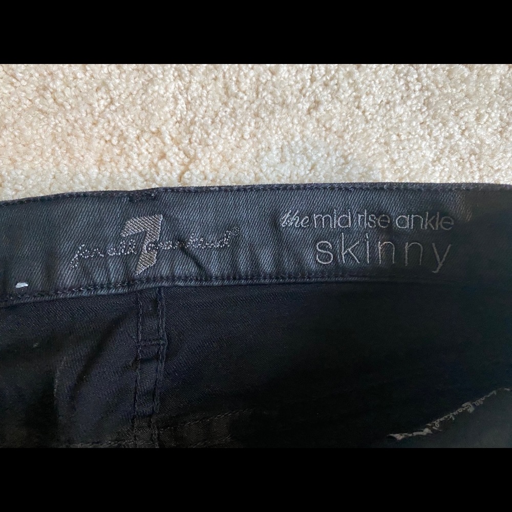 7 For All Mankind Coated Ankle Skinny Jeans (NWOT) - Picture 7 of 12